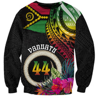 Personalised Vanuatu 44th Anniversary Sweatshirt Boars Tusk Tugeta Yumi Selebretem Indipendens Dei LT03 Unisex Black - Polynesian Pride