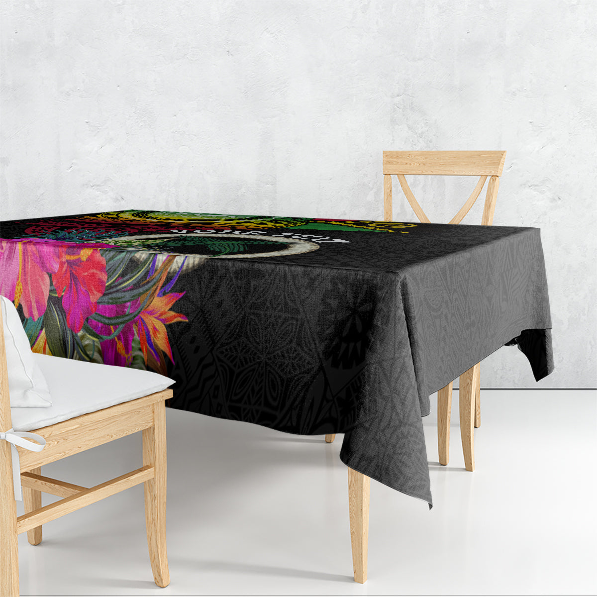 Personalised Vanuatu 44th Anniversary Tablecloth Boars Tusk Tugeta Yumi Selebretem Indipendens Dei LT03 - Polynesian Pride