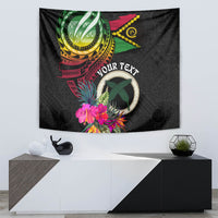 Personalised Vanuatu 44th Anniversary Tapestry Boars Tusk Tugeta Yumi Selebretem Indipendens Dei LT03 - Polynesian Pride