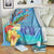 Fiji Day Blanket Tagimoucia Flower and Melanesia Pattern