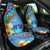 Fiji Day Car Seat Cover Tagimoucia Flower and Melanesia Pattern