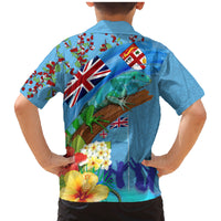 Fiji Day Family Matching Mermaid Dress and Hawaiian Shirt Tagimoucia Flower and Melanesia Pattern