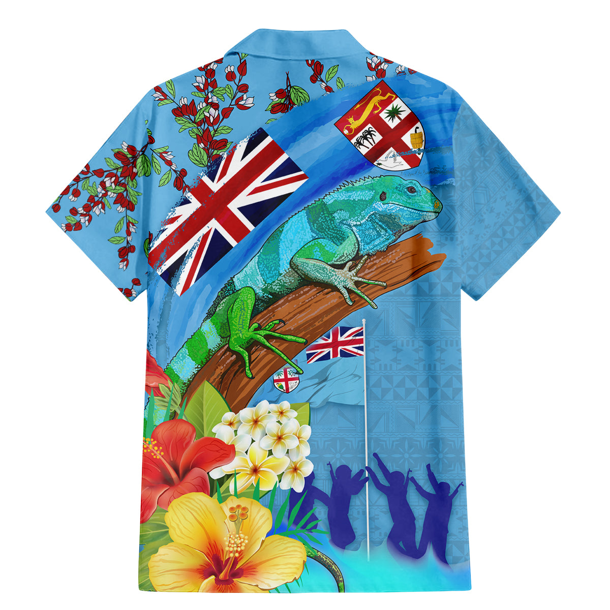 Fiji Day Family Matching Mermaid Dress and Hawaiian Shirt Tagimoucia Flower and Melanesia Pattern