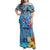 Fiji Day Family Matching Off Shoulder Maxi Dress and Hawaiian Shirt Tagimoucia Flower and Melanesia Pattern