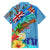 Fiji Day Family Matching Off Shoulder Short Dress and Hawaiian Shirt Tagimoucia Flower and Melanesia Pattern