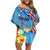 Fiji Day Family Matching Off Shoulder Short Dress and Hawaiian Shirt Tagimoucia Flower and Melanesia Pattern