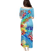 Fiji Day Family Matching Puletasi and Hawaiian Shirt Tagimoucia Flower and Melanesia Pattern