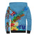 Fiji Day Sherpa Hoodie Tagimoucia Flower and Melanesia Pattern