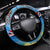 Fiji Day Steering Wheel Cover Tagimoucia Flower and Melanesia Pattern