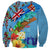 Fiji Day Sweatshirt Tagimoucia Flower and Melanesia Pattern