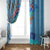 Fiji Day Window Curtain Tagimoucia Flower and Melanesia Pattern