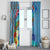 Fiji Day Window Curtain Tagimoucia Flower and Melanesia Pattern