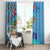 Fiji Day Window Curtain Tagimoucia Flower and Melanesia Pattern