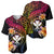 Polynesia Hawaii Turtle Day Baseball Jersey Hibiscus and Kanaka Maoli