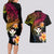 Polynesia Hawaii Turtle Day Couples Matching Long Sleeve Bodycon Dress and Hawaiian Shirt Hibiscus and Kanaka Maoli