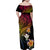 Polynesia Hawaii Turtle Day Family Matching Off Shoulder Maxi Dress and Hawaiian Shirt Hibiscus and Kanaka Maoli