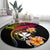 Polynesia Hawaii Turtle Day Round Carpet Hibiscus and Kanaka Maoli