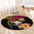 Polynesia Hawaii Turtle Day Round Carpet Hibiscus and Kanaka Maoli