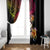 Polynesia Hawaii Turtle Day Window Curtain Hibiscus and Kanaka Maoli