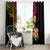 Polynesia Hawaii Turtle Day Window Curtain Hibiscus and Kanaka Maoli