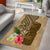 Hawaii Kanaloa Tiki Area Rug Polynesian Tattoo and Tapa Pattern