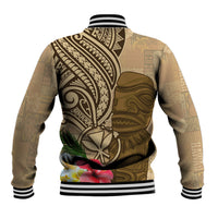 Hawaii Kanaloa Tiki Baseball Jacket Polynesian Tattoo and Tapa Pattern LT03 - Polynesian Pride