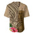 Hawaii Kanaloa Tiki Baseball Jersey Polynesian Tattoo and Tapa Pattern