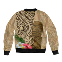 Hawaii Kanaloa Tiki Bomber Jacket Polynesian Tattoo and Tapa Pattern LT03 - Polynesian Pride