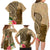 Hawaii Kanaloa Tiki Family Matching Long Sleeve Bodycon Dress and Hawaiian Shirt Polynesian Tattoo and Tapa Pattern