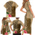 Hawaii Kanaloa Tiki Family Matching Short Sleeve Bodycon Dress and Hawaiian Shirt Polynesian Tattoo and Tapa Pattern