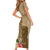 Hawaii Kanaloa Tiki Family Matching Short Sleeve Bodycon Dress and Hawaiian Shirt Polynesian Tattoo and Tapa Pattern