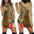 Hawaii Kanaloa Tiki Hoodie Dress Polynesian Tattoo and Tapa Pattern