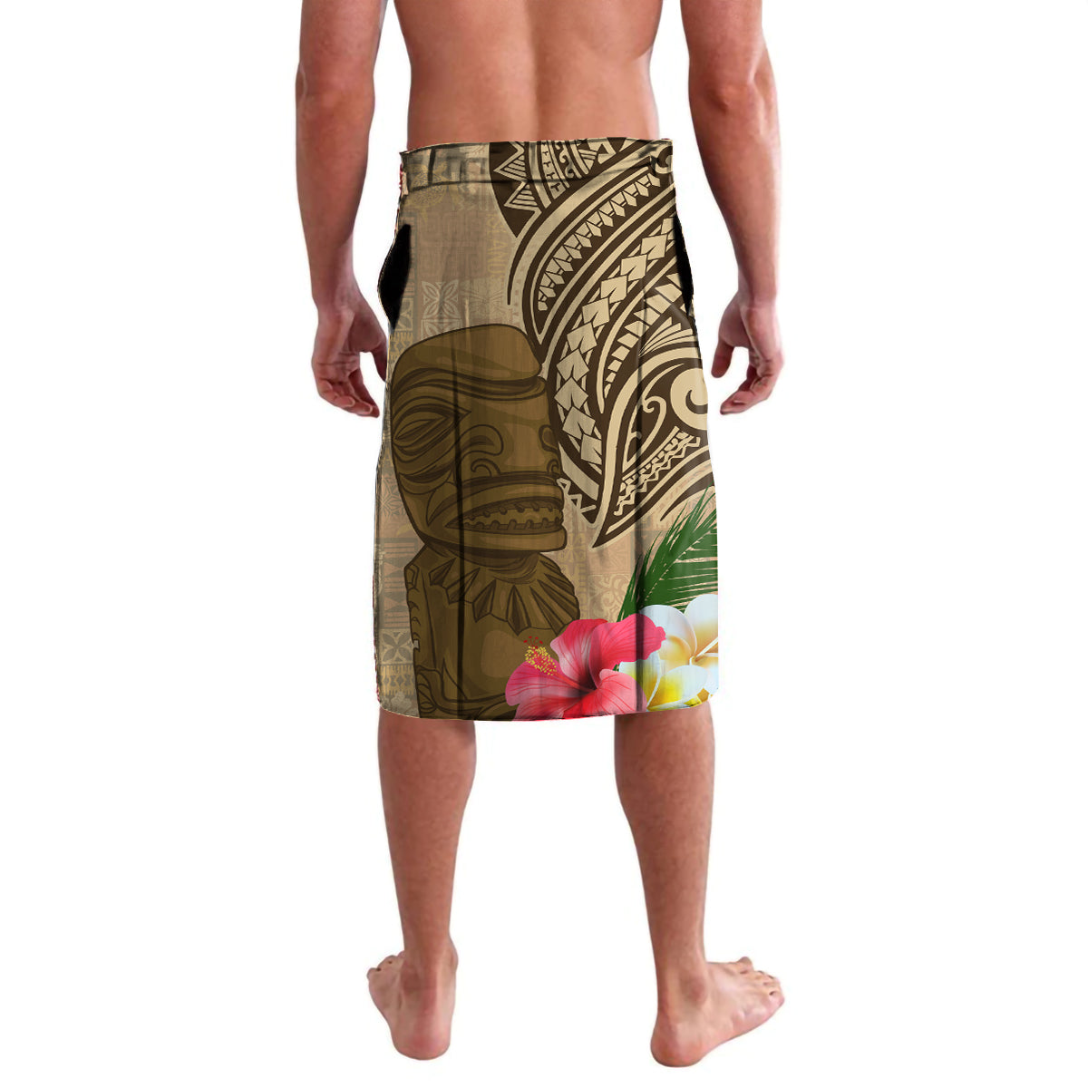 Hawaii Kanaloa Tiki Lavalava Polynesian Tattoo and Tapa Pattern LT03 - Polynesian Pride