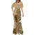 Hawaii Kanaloa Tiki Mermaid Dress Polynesian Tattoo and Tapa Pattern