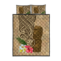 Hawaii Kanaloa Tiki Quilt Bed Set Polynesian Tattoo and Tapa Pattern LT03 - Polynesian Pride