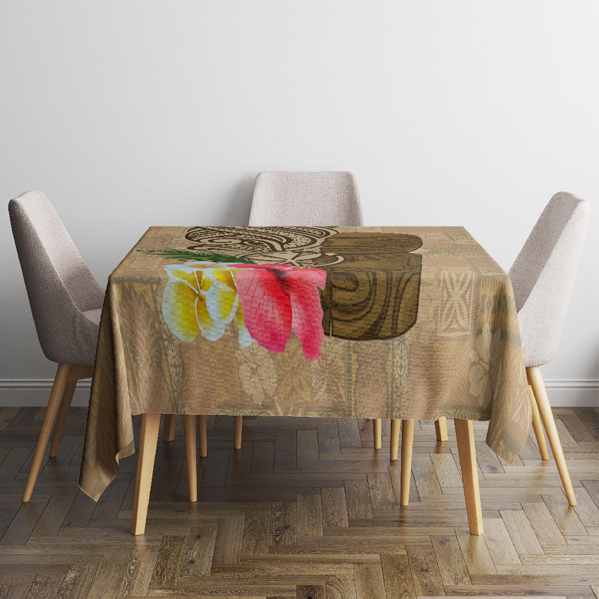 Hawaii Kanaloa Tiki Tablecloth Polynesian Tattoo and Tapa Pattern LT03 - Polynesian Pride