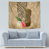 Hawaii Kanaloa Tiki Tapestry Polynesian Tattoo and Tapa Pattern LT03 - Polynesian Pride