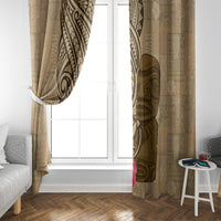 Hawaii Kanaloa Tiki Window Curtain Polynesian Tattoo and Tapa Pattern LT03 - Polynesian Pride