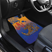 Hawaiki Nui Va'a Solo French Polynesia Car Mats Sunset Color LT03 - Polynesian Pride