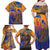 Hawaiki Nui Va'a Solo French Polynesia Family Matching Off Shoulder Maxi Dress and Hawaiian Shirt Sunset Color