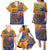 Hawaiki Nui Va'a Solo French Polynesia Family Matching Puletasi and Hawaiian Shirt Sunset Color