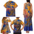 Hawaiki Nui Va'a Solo French Polynesia Family Matching Tank Maxi Dress and Hawaiian Shirt Sunset Color