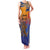 Hawaiki Nui Va'a Solo French Polynesia Family Matching Tank Maxi Dress and Hawaiian Shirt Sunset Color