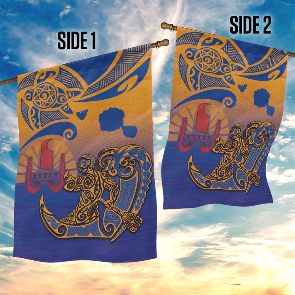 Hawaiki Nui Va'a Solo French Polynesia Garden Flag Sunset Color LT03 - Polynesian Pride