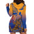 Hawaiki Nui Va'a Solo French Polynesia Hoodie Dress Sunset Color