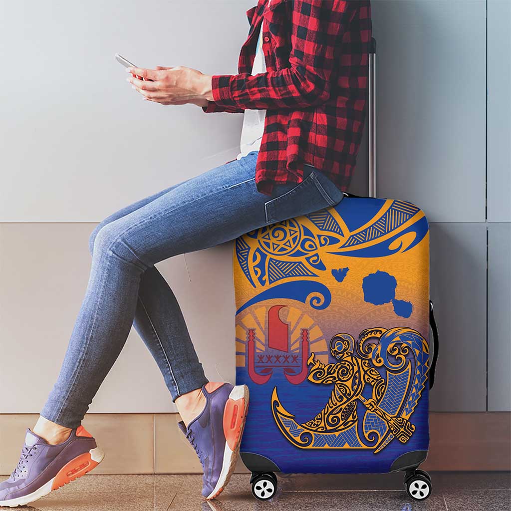 Hawaiki Nui Va'a Solo French Polynesia Luggage Cover Sunset Color LT03 - Polynesian Pride