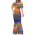 Hawaiki Nui Va'a Solo French Polynesia Mermaid Dress Sunset Color