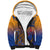 Hawaiki Nui Va'a Solo French Polynesia Sherpa Hoodie Sunset Color