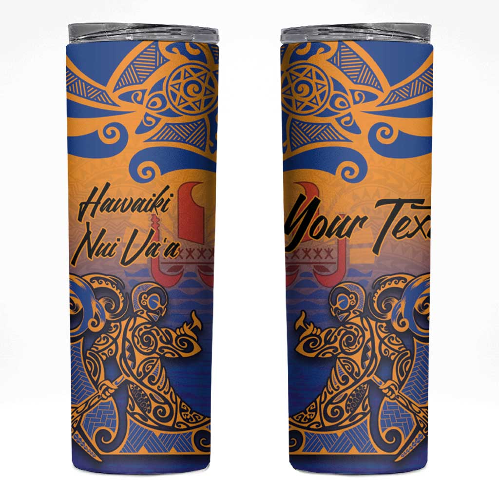 Hawaiki Nui Va'a Solo French Polynesia Skinny Tumbler Sunset Color