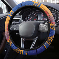 Hawaiki Nui Va'a Solo French Polynesia Steering Wheel Cover Sunset Color LT03 - Polynesian Pride